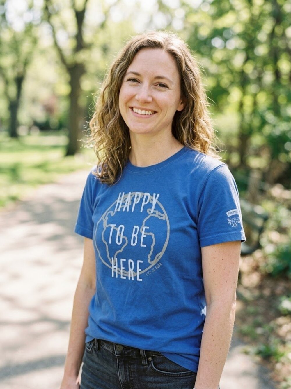 Life is Good Earth Day Graphic T-Shirt in Blue